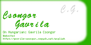 csongor gavrila business card